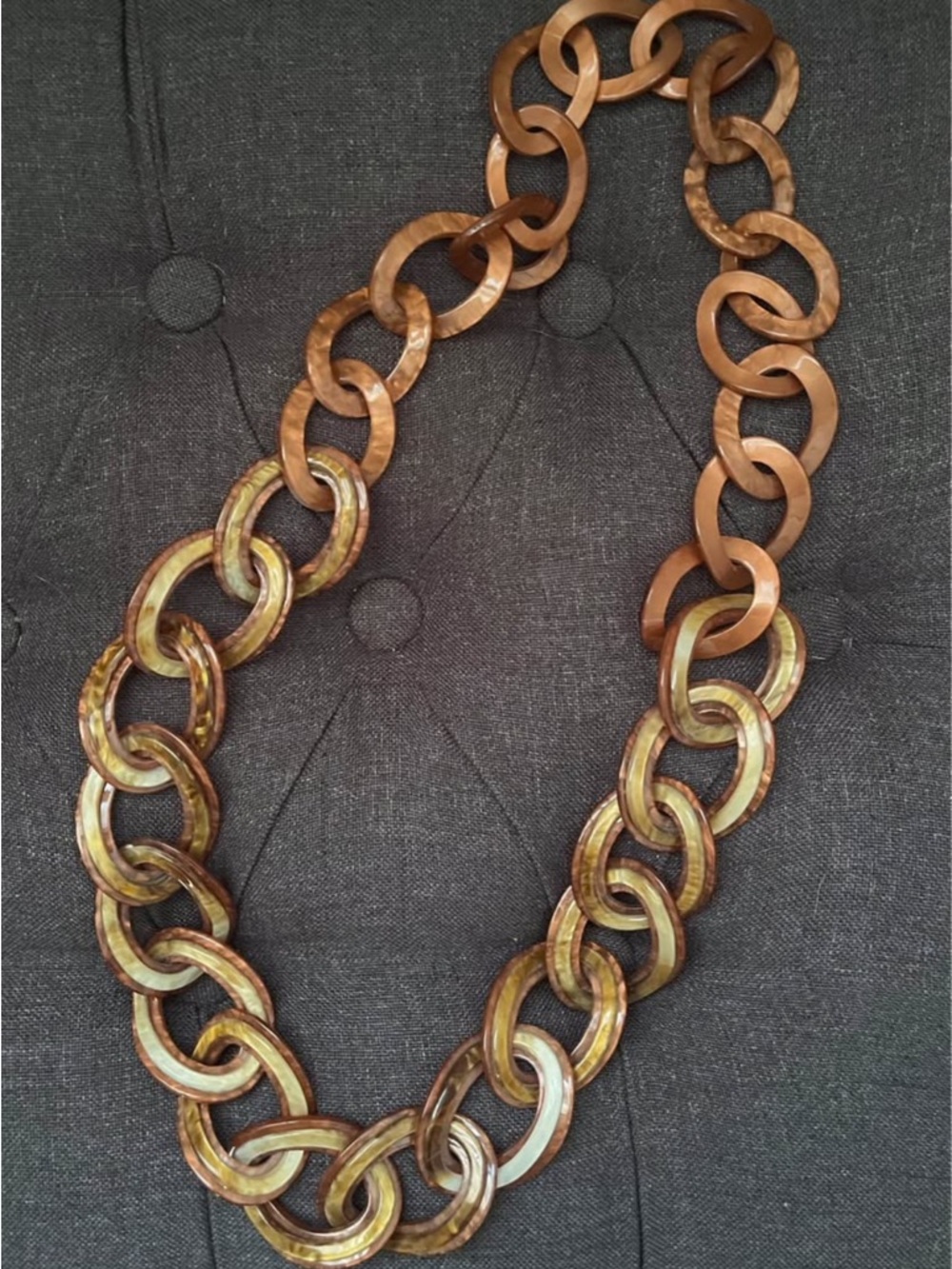 Chunky Link Statement Necklace in Tortoiseshell